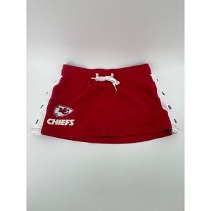 Kansas City Chiefs Womens Red Snap Button Skirt Shorts NFL Ultra Game Size S